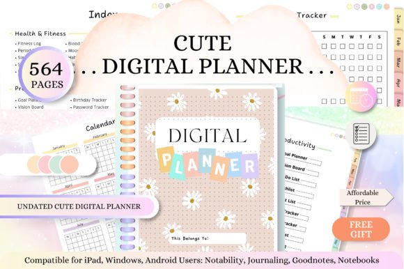 Download Undated Digital Planner - Digital planner Collection