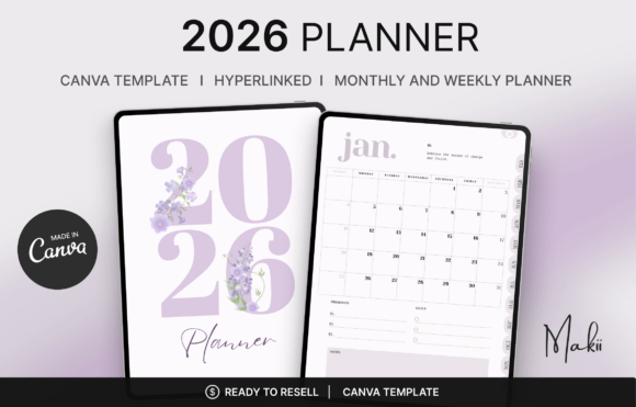 Download 2026 Digital Planner Canva Template - Digital planner Collection