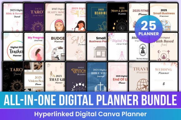 Download All-in-One Maga Digital Planner Bundle - Digital planner Collection