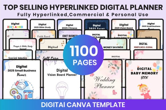 Download Top Selling Hyperlinked Digital Planner - Digital planner Collection