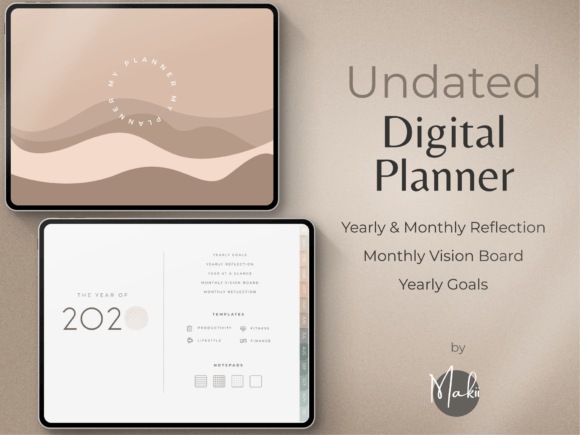 Download Undated Digital Planner - Digital planner Collection