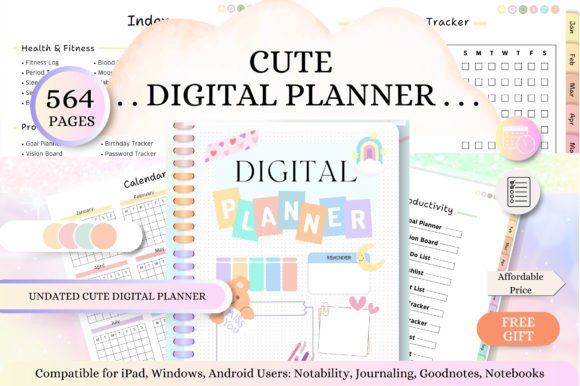 Download Undated Digital Planner - Digital planner Collection