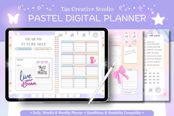 Download All-in-One Digital Planner ( 72 Pages ) - Digital planner Collection