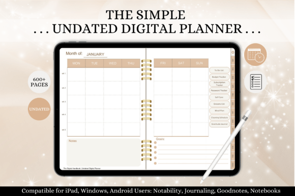 Download Daily Life Digital Planner ( 620 Pages ) - Digital planner Collection