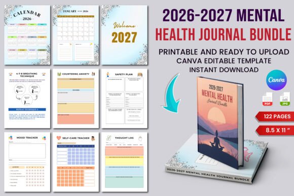 Download 2026–2027 Mental Health Journal Bundle - Premium Resources